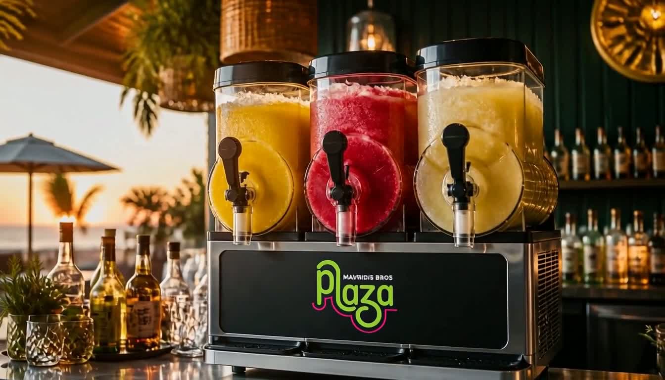 Επαγγελματική μηχανή γρανίτας Plaza σε λειτουργία